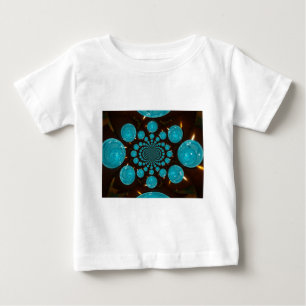 Create Your Own Blue Light Kaleidoscope Art Design Baby T-Shirt