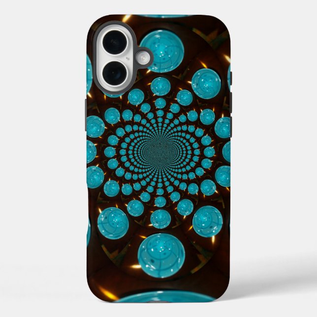Create Your Own Blue Lights Kaleidoscope  Case-Mate iPhone Case (Back)
