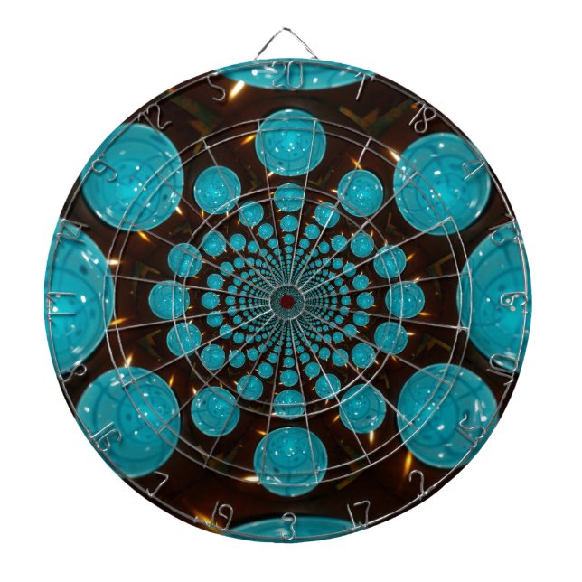 Create Your Own Blue Lights Kaleidoscope  Dartboard (Front)