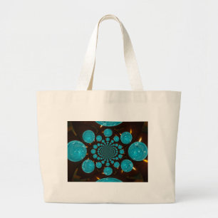 Create Your Own Blue Lights Kaleidoscope Large Tote Bag