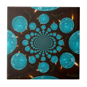 Create Your Own Blue Lights Kaleidoscope  Tile
