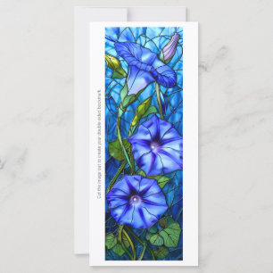 Create Your Own Blue Morning Glories Bookmark Card
