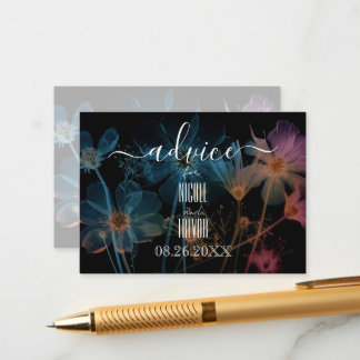 Create Your Own Blue Pink X-Ray Flowers Advice Card