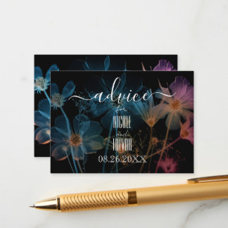Create Your Own Blue Pink X-Ray Flowers Advice Card