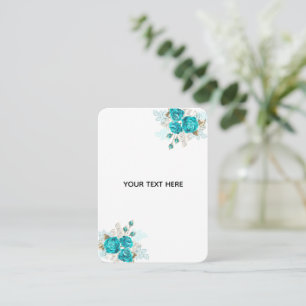 Create Your Own Blue Rose Elegant Card