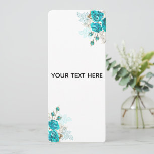 Create Your Own Blue Rose Elegant Invitation