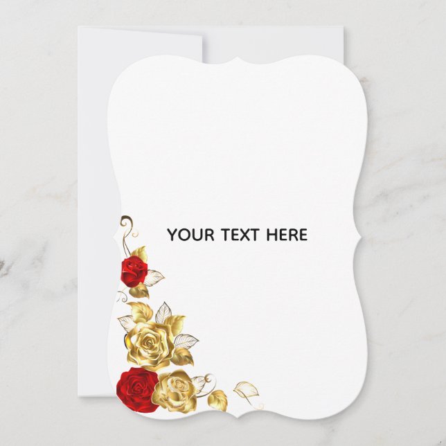 Create Your Own Blue Rose Elegant Save The Date (Front)