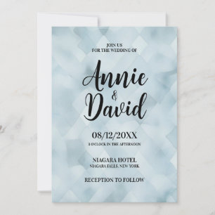 Create Your Own Blue Vintage Texture Wedding Invitation