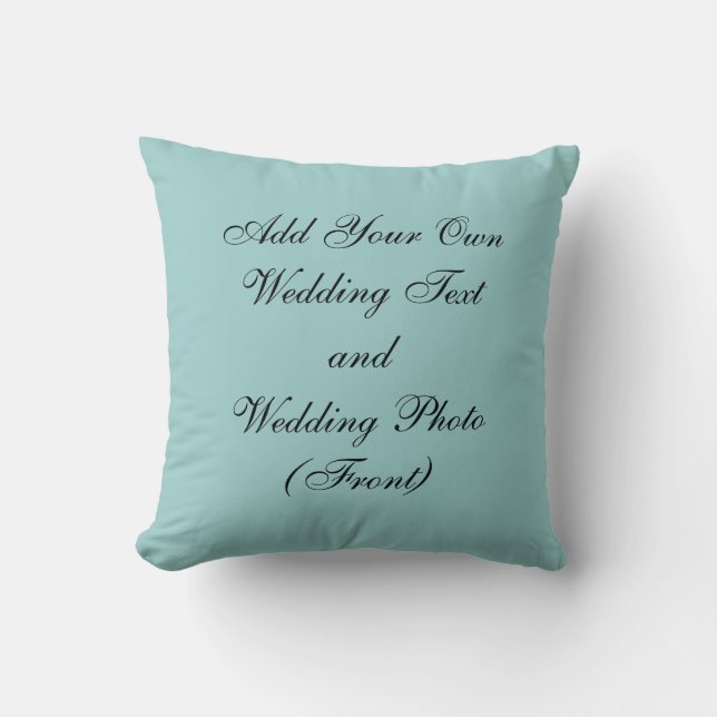 Create Your Own Blue Wedding Keepsake Pillows (Front)