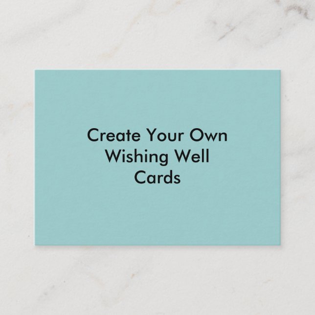 Create Your Own Blue Wishing Well Cards (Front)