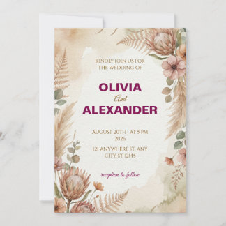 Create Your Own Bohemian Wedding Invitations