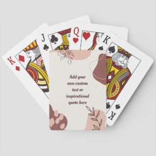 Create Your Own Boho Abstract Motivational Quote Playing Cards