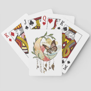 Create Your Own Boho Butterfly Moon Dreamcatcher Playing Cards