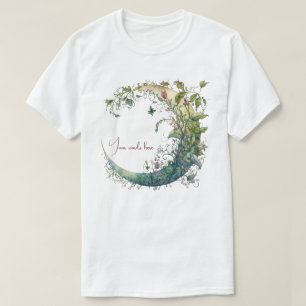 Create Your Own Boho Floral Moon T-Shirt