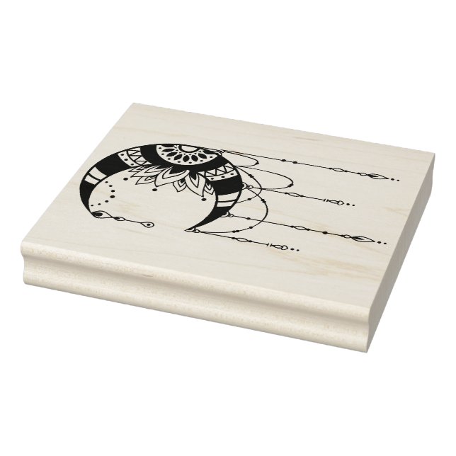 Create Your Own Boho Moon Silhouette Rubber Stamp (Stamp)