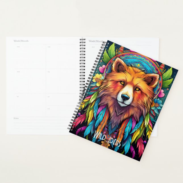 Create Your Own Boho Red Fox Totem Animal Planner (Display)