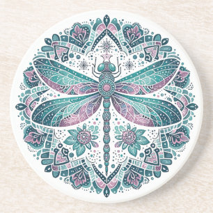 Create Your Own Boho Totemic Dragonfly Mandala Coaster