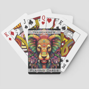 Create Your Own Boho Tribal Fantasy Animal Playing Cards