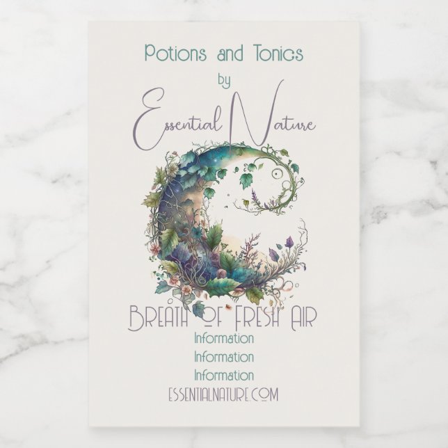 Create Your Own Boho Wildflower Ivy Moon Food Label (Single Label)