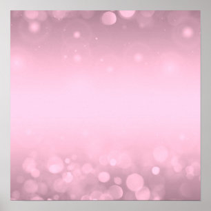 Create Your Own! Bokeh Background - Pink Poster
