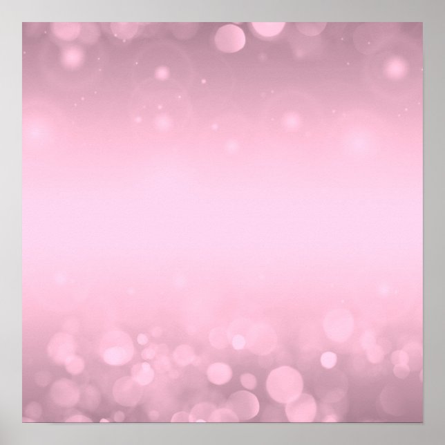 Create Your Own! Bokeh Background - Pink Poster (Front)