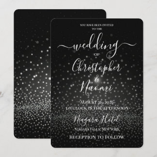 Create Your Own Bokeh Balls on Black Invitation