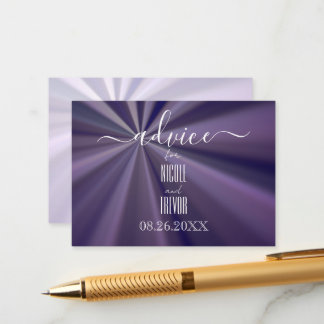 Create Your Own Bold Purple Sunburst Advice Card