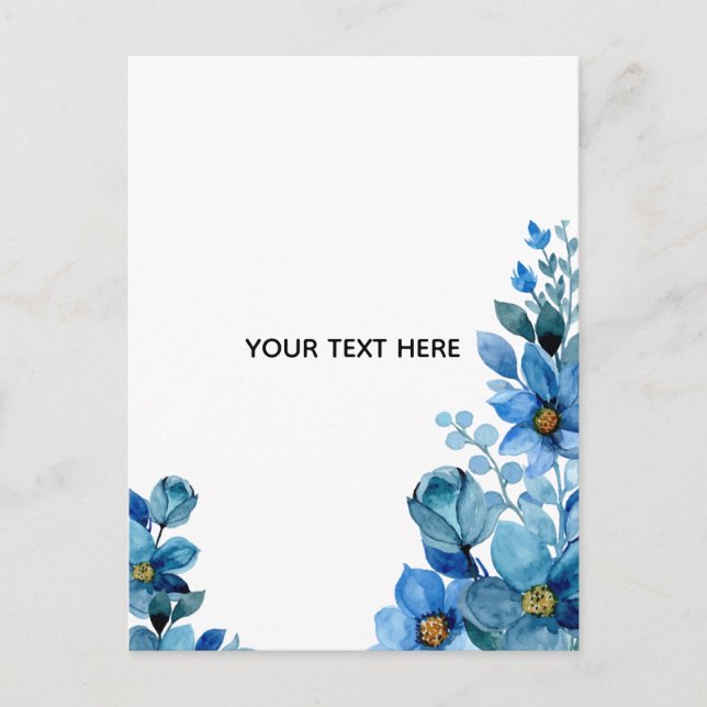 Create Your Own Botanical Design Announcement Postcard (Front)