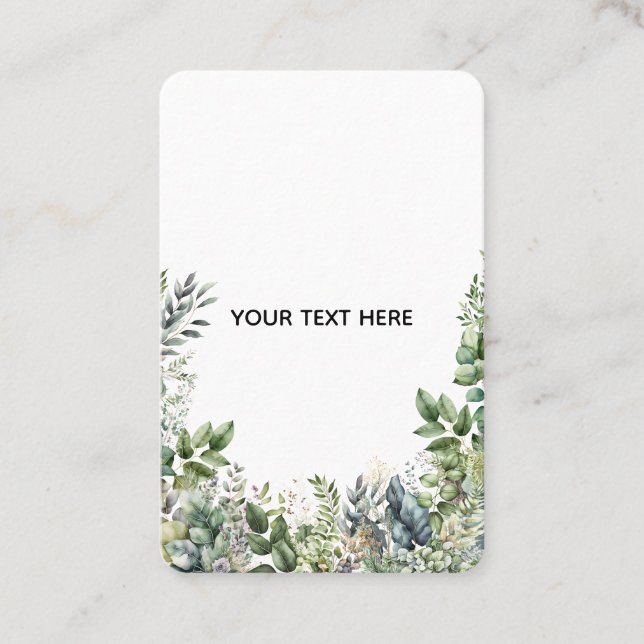 Create Your Own Botanical Design Business Card (Front)