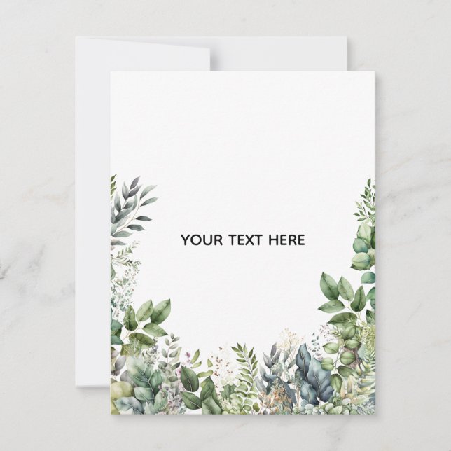 Create Your Own Botanical Design Card (Front)