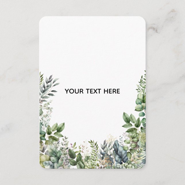 Create Your Own Botanical Design Enclosure Card (Front)