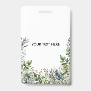 Create Your Own Botanical Design ID Badge