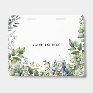 Create Your Own Botanical Design ID Badge