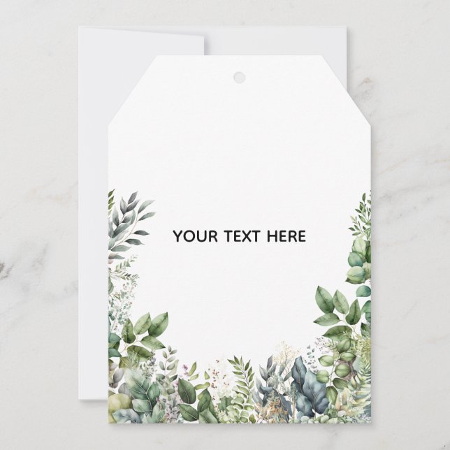 Create Your Own Botanical Design Thank You Card (Front)