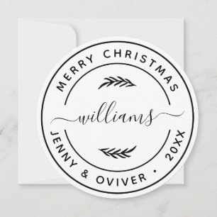 Create Your Own Botanical Leaves Round Favour Tag