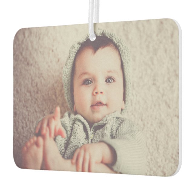 Create Your Own Both Sides Baby Photo Unique Car Air Freshener (Left)