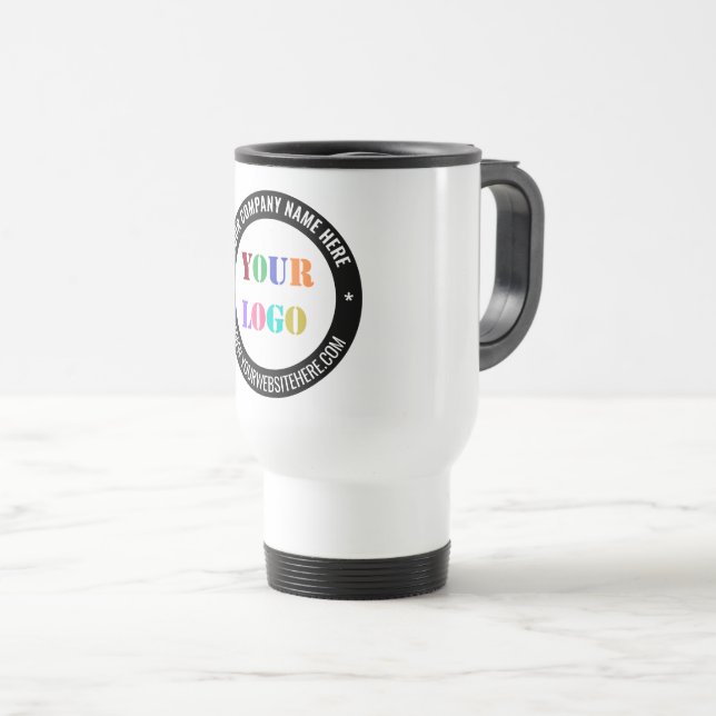 Create Your Own Branded Business Travel Mugs (Front Right)