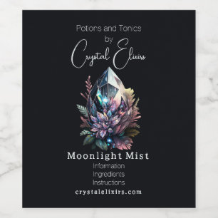 Create Your Own Bright Crystals Apothecary Label