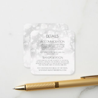 Create Your Own Bright White Bokeh Details Enclosure Card