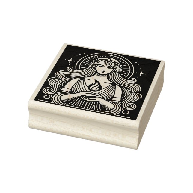 Create Your Own Brigid Goddess Fire Hearth Home Rubber Stamp (Stamp)