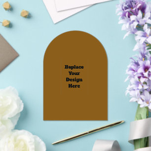 Create Your Own Brown Acrylic Invitations