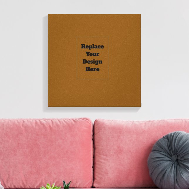 Create Your Own Brown Canvas Print (Insitu(LivingRoom))