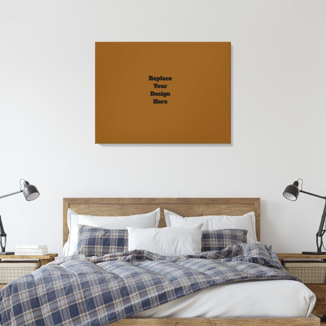 Create Your Own Brown Canvas Print (Insitu(Bedroom))