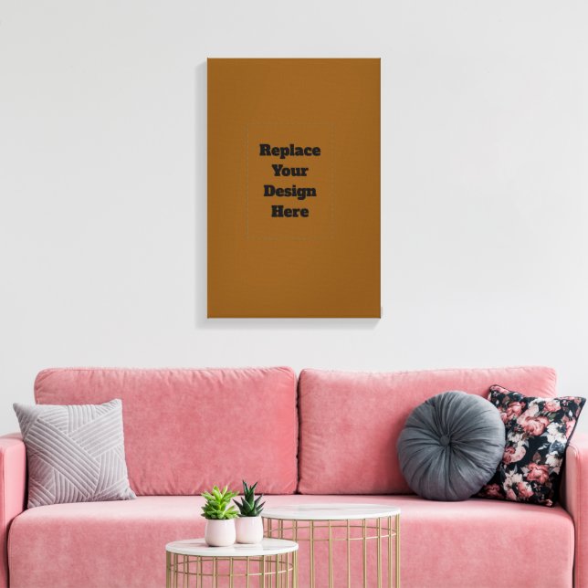 Create Your Own Brown Canvas Print (Insitu(LivingRoom))