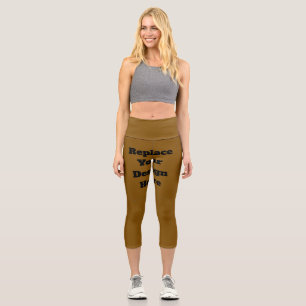 Create Your Own Brown Capri Leggings