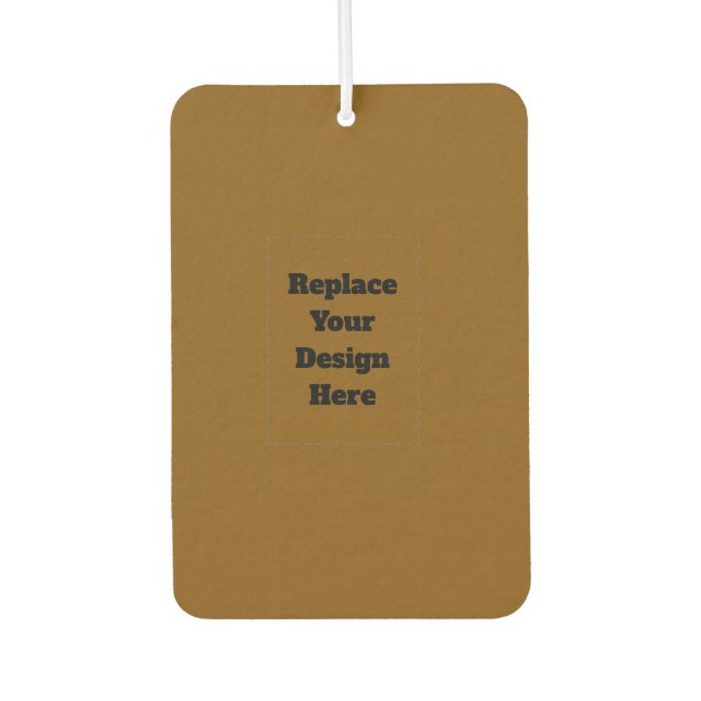 Create Your Own Brown Car Air Freshener (Front)