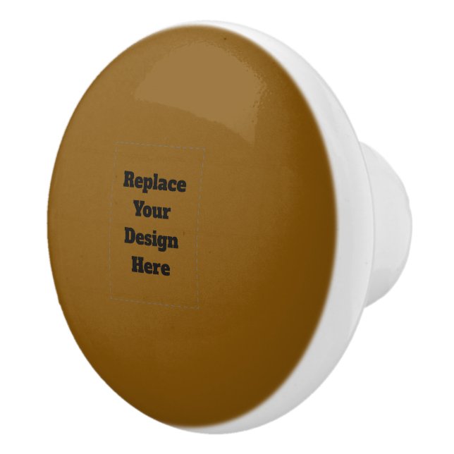 Create Your Own Brown Ceramic Knob (Right)