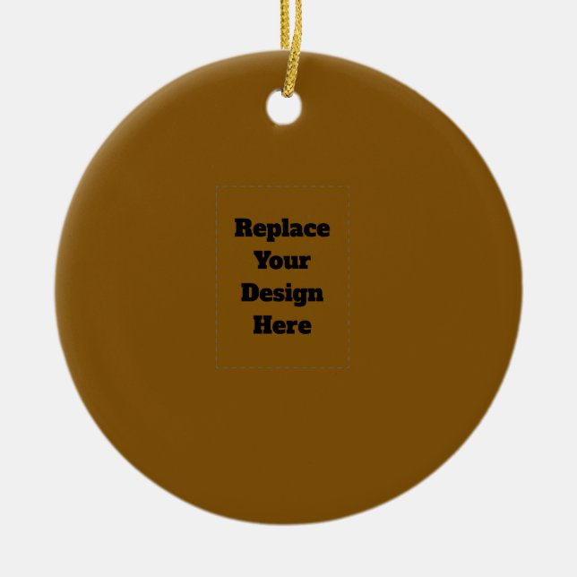Create Your Own Brown Ceramic Tree Decoration (Front)