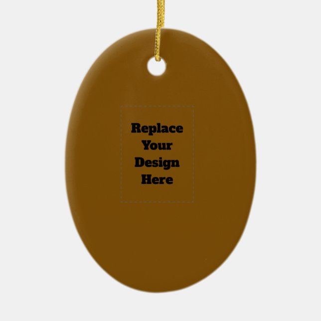 Create Your Own Brown Ceramic Tree Decoration (Front)