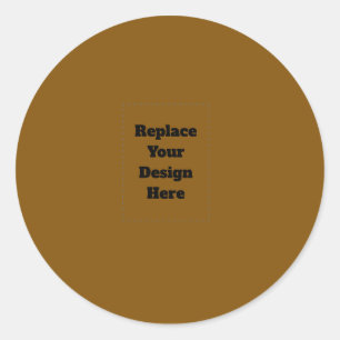 Create Your Own Brown Classic Round Sticker